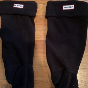 Hunter fleece black insert socks